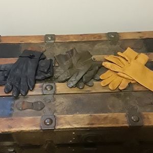 3 pairs of leather gloves.